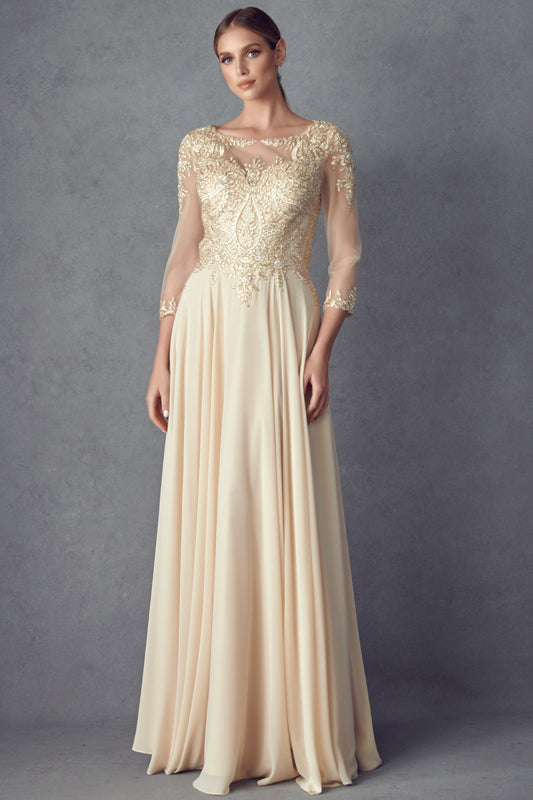 formal dresses missy Marsoni MV1326 Prom Dress - Navy main image 1