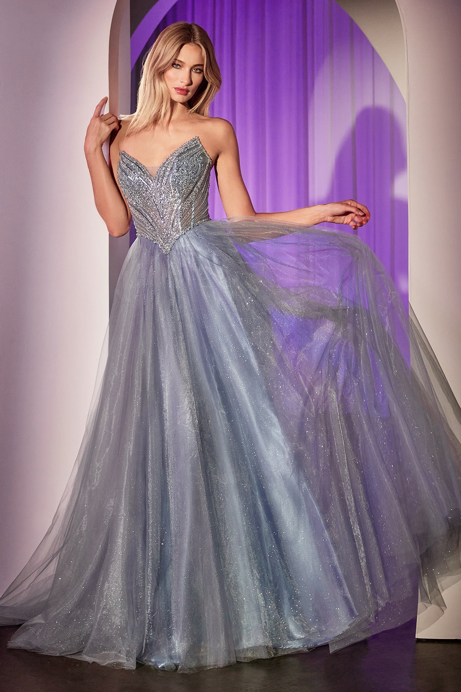 Cindy Collection 50429 Sparkling Tulle Ball Gown