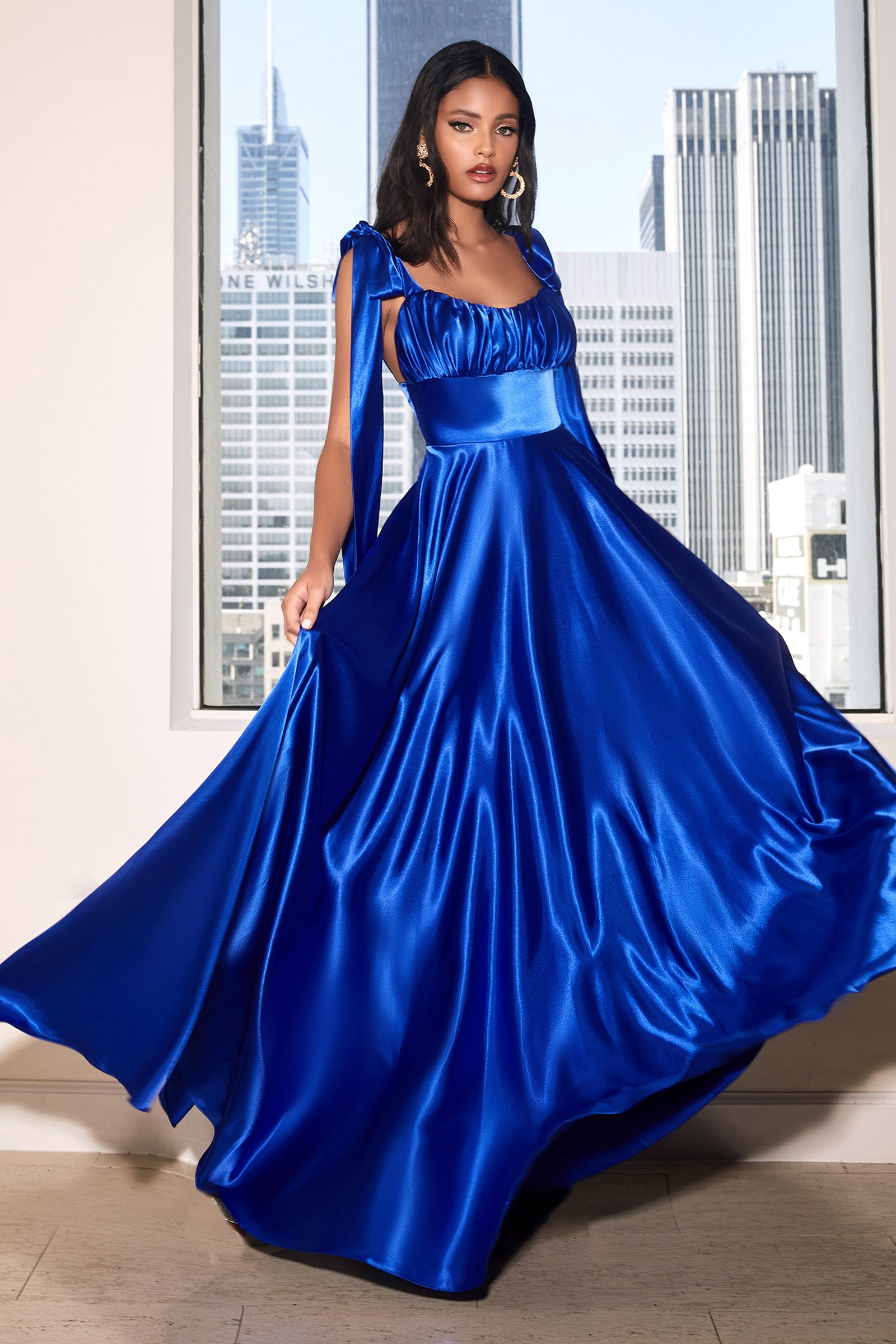 Royal Blue Cinderella Boutique Dresses CINDERELLA DIVINE 7490 Sleeveless A-Line Satin Evening Dress The Royal Blue Cinderella Boutique Dresses CINDERELLA DIVINE 7490 Sleeveless A-Line Satin Evening Dress The
