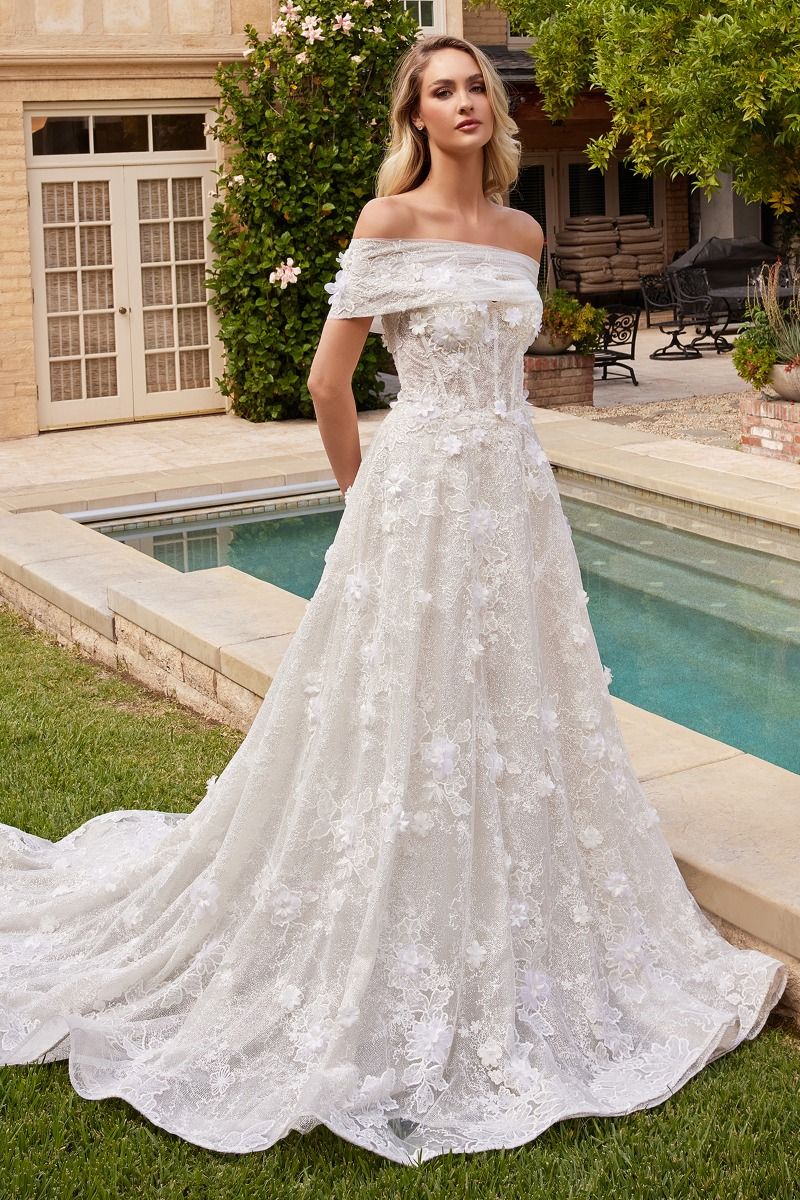 CINDERELLA DIVINE CD860W A-Line Strapless Wedding Gown The Gown Galleria CINDERELLA DIVINE CD860W A-Line Strapless Wedding Gown The Gown Galleria
