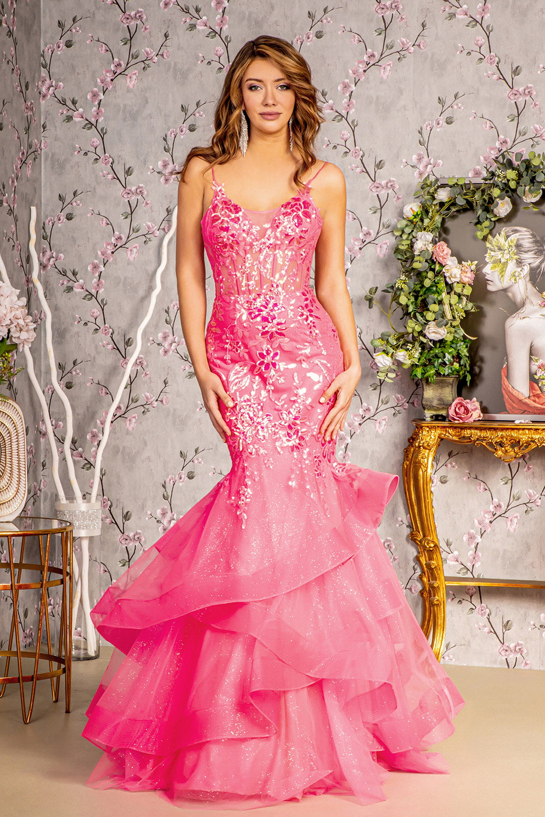 GLS by Gloria GL3205 Prom Dress - Hot Pink | NewYorkDress GLS by Gloria GL3205 Prom Dress - Hot Pink | NewYorkDress