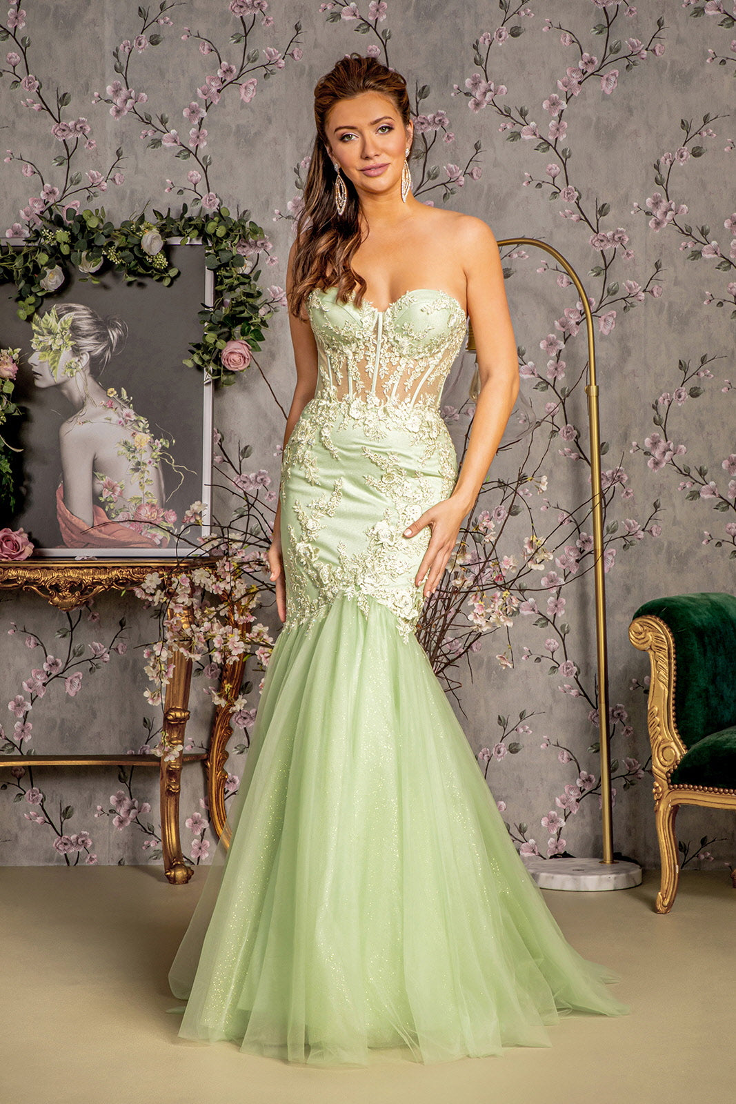 open lace back dress GLS Collective Evening Gown 3127 – Moreno's Wear