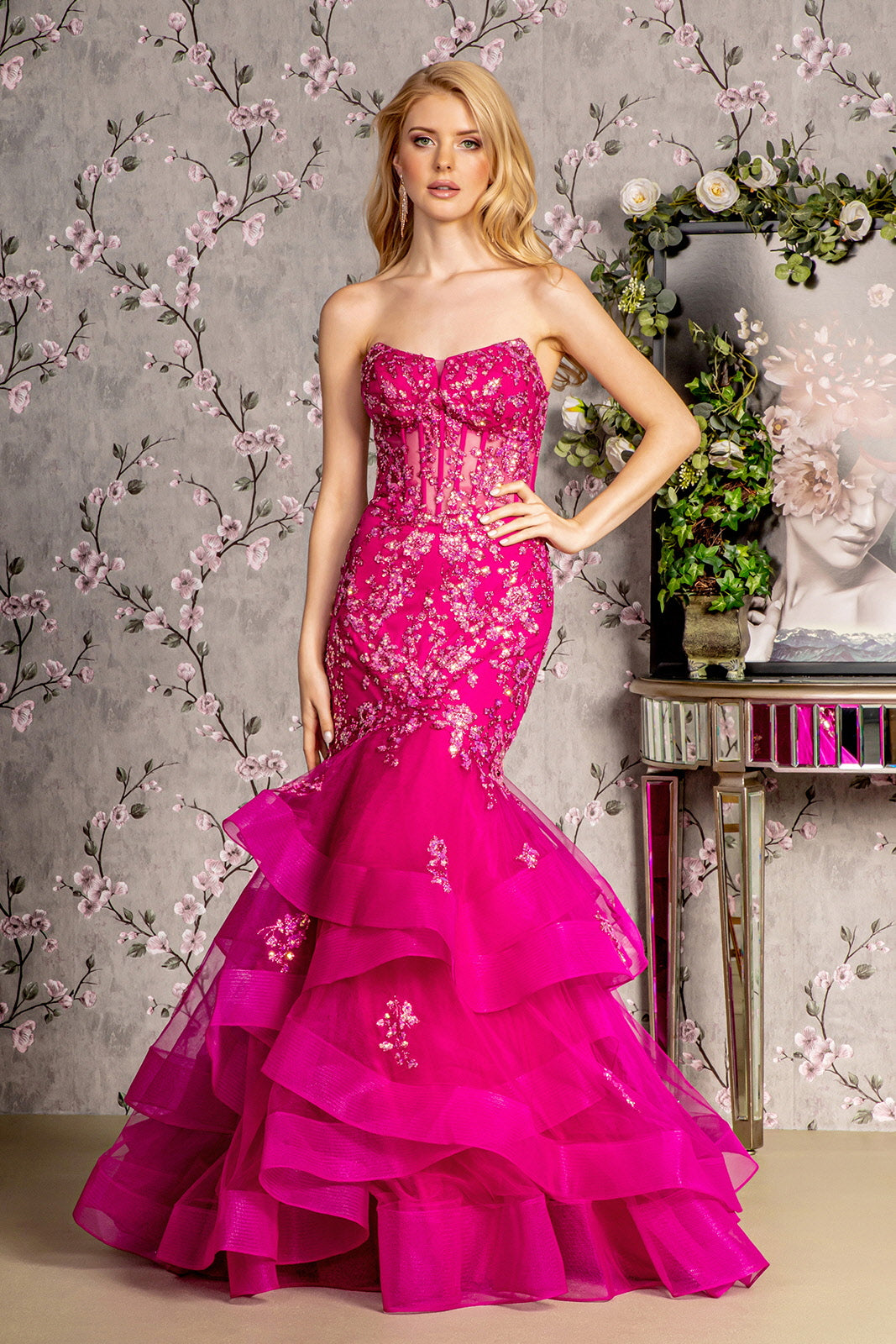 GLS by Gloria GL3216 Prom Dress - Magenta | NewYorkDress GLS by Gloria GL3216 Prom Dress - Magenta | NewYorkDress