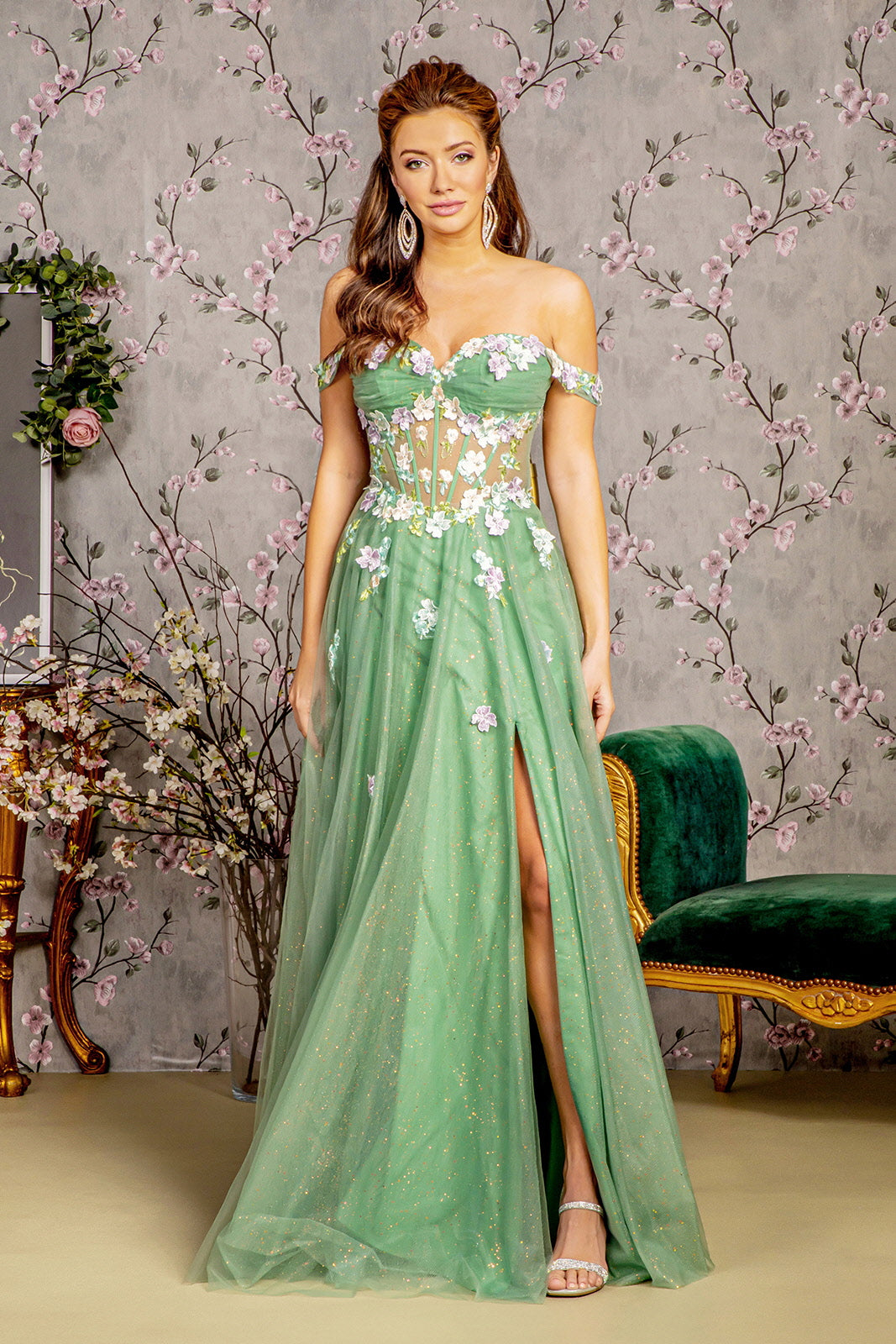 GLS by Gloria GL3227 Prom Dress - Sage | NewYorkDress GLS by Gloria GL3227 Prom Dress - Sage | NewYorkDress