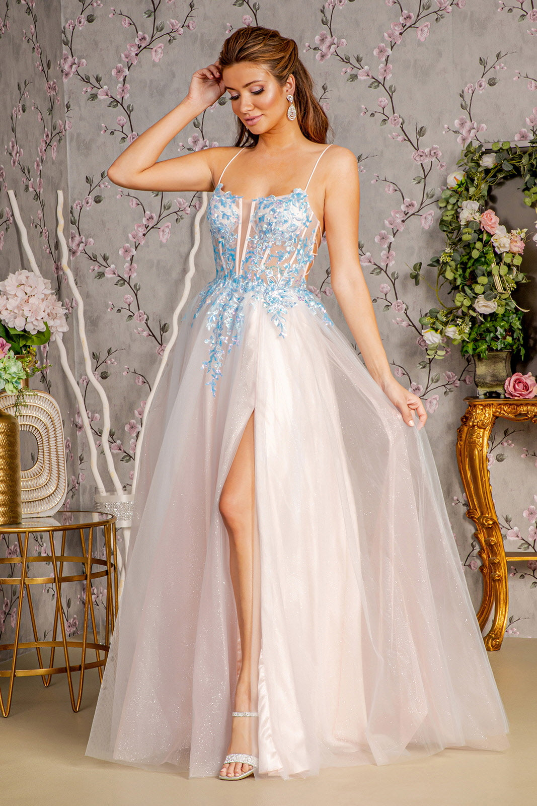 Shimmering Sequins and Flowing Elegance: GLS by Gloria's Enchanting GL3251 Gown