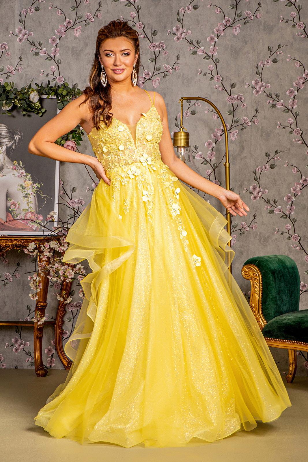 GLS BY GLORIA GL3356 Sleeveless Lace-Up Back Prom Gown – The Gown Galleria