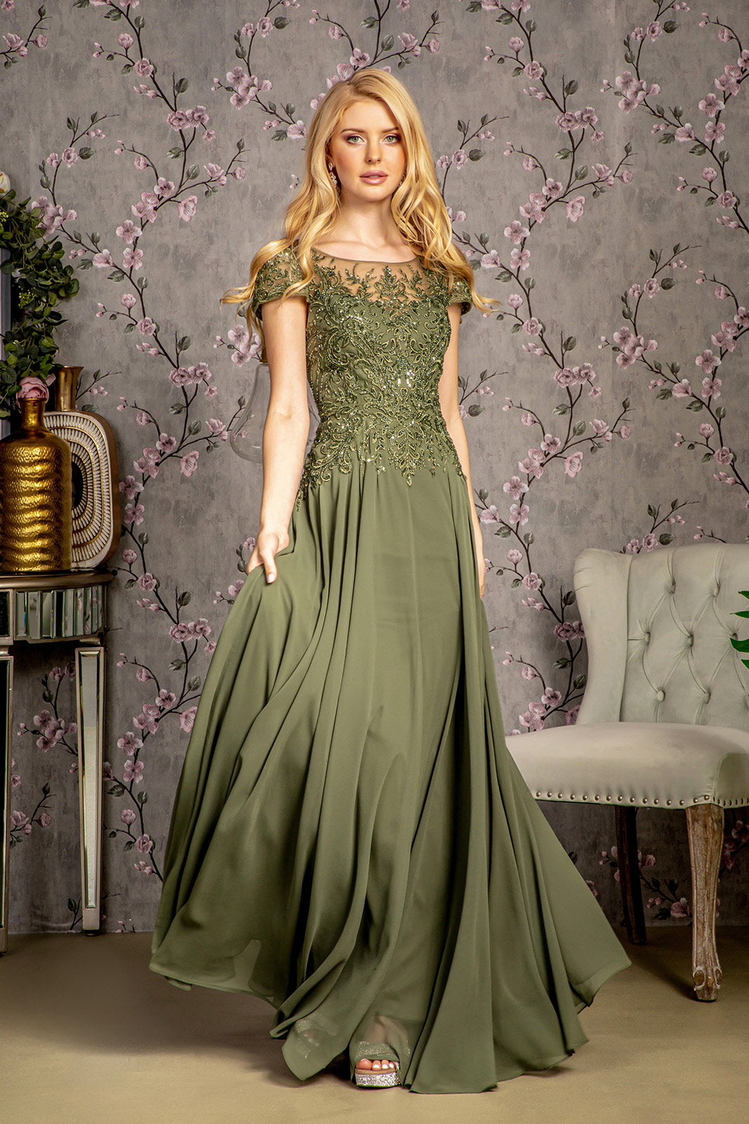 GLS by Gloria GL3491 Prom Dress - Olive | NewYorkDress