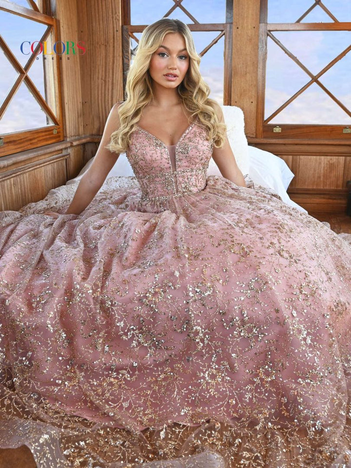 Colors Dress 2288 Sweetheart Long Prom Dress With Embellishments
