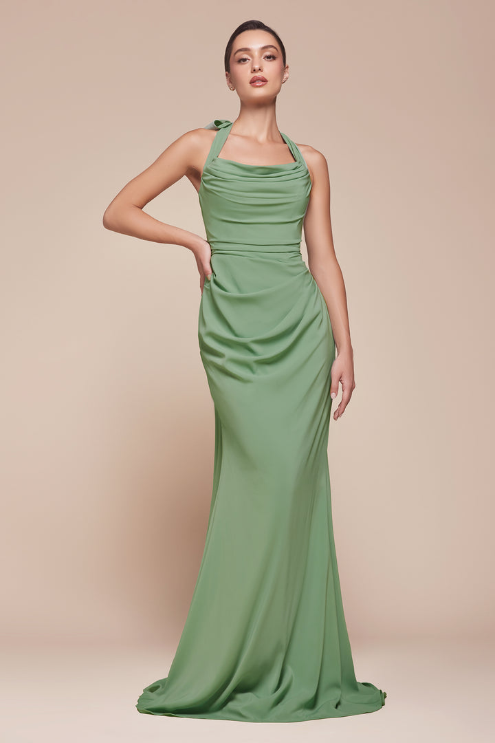 CINDERELLA DIVINE 7433 Strapless Versitile Chiffon Fitted Dress