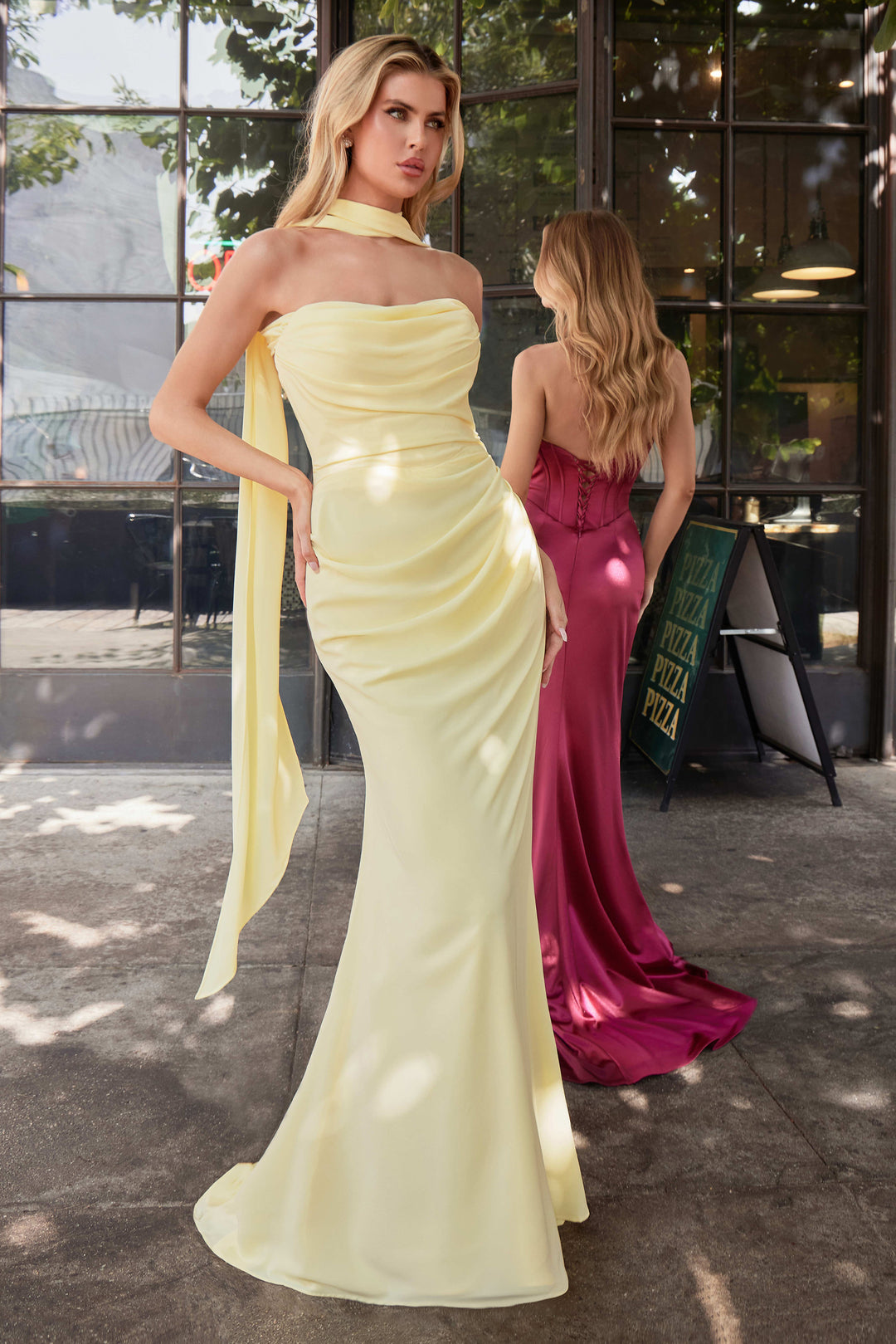 CINDERELLA DIVINE 7433 Strapless Versitile Chiffon Fitted Dress