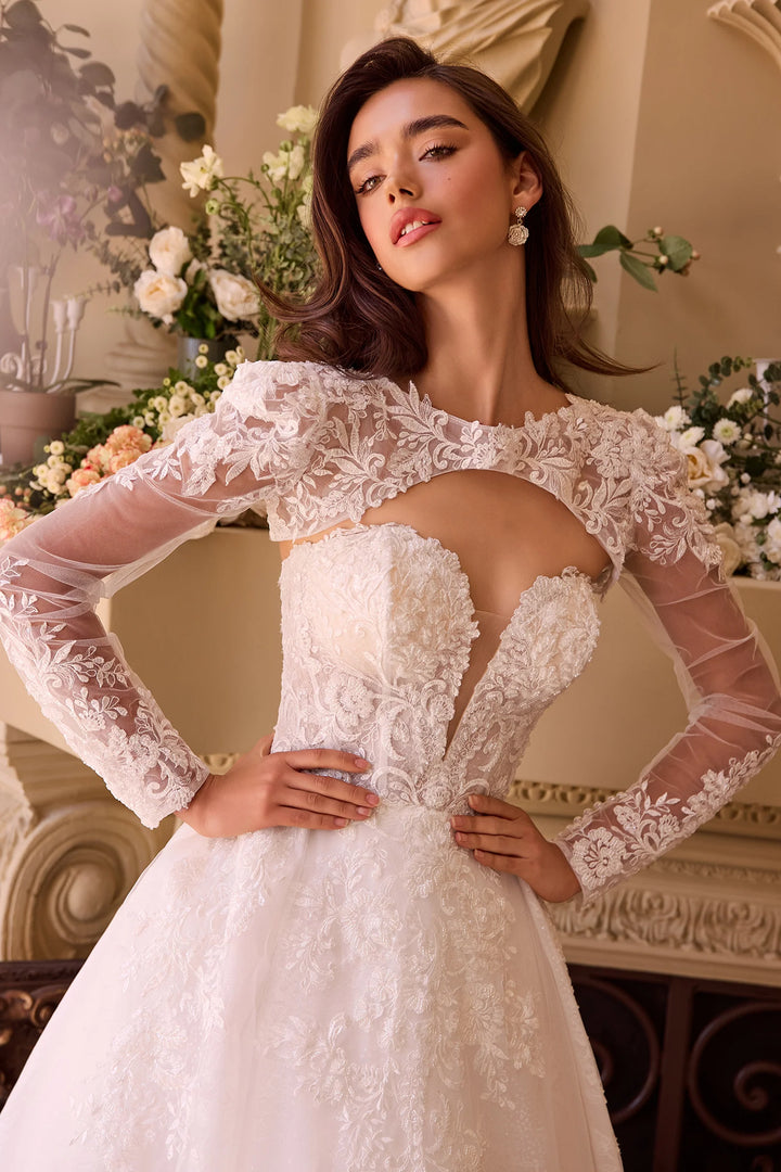 ANDREA & LEO WL037 Strapless Wedding Ball Gown & Lace Bolero