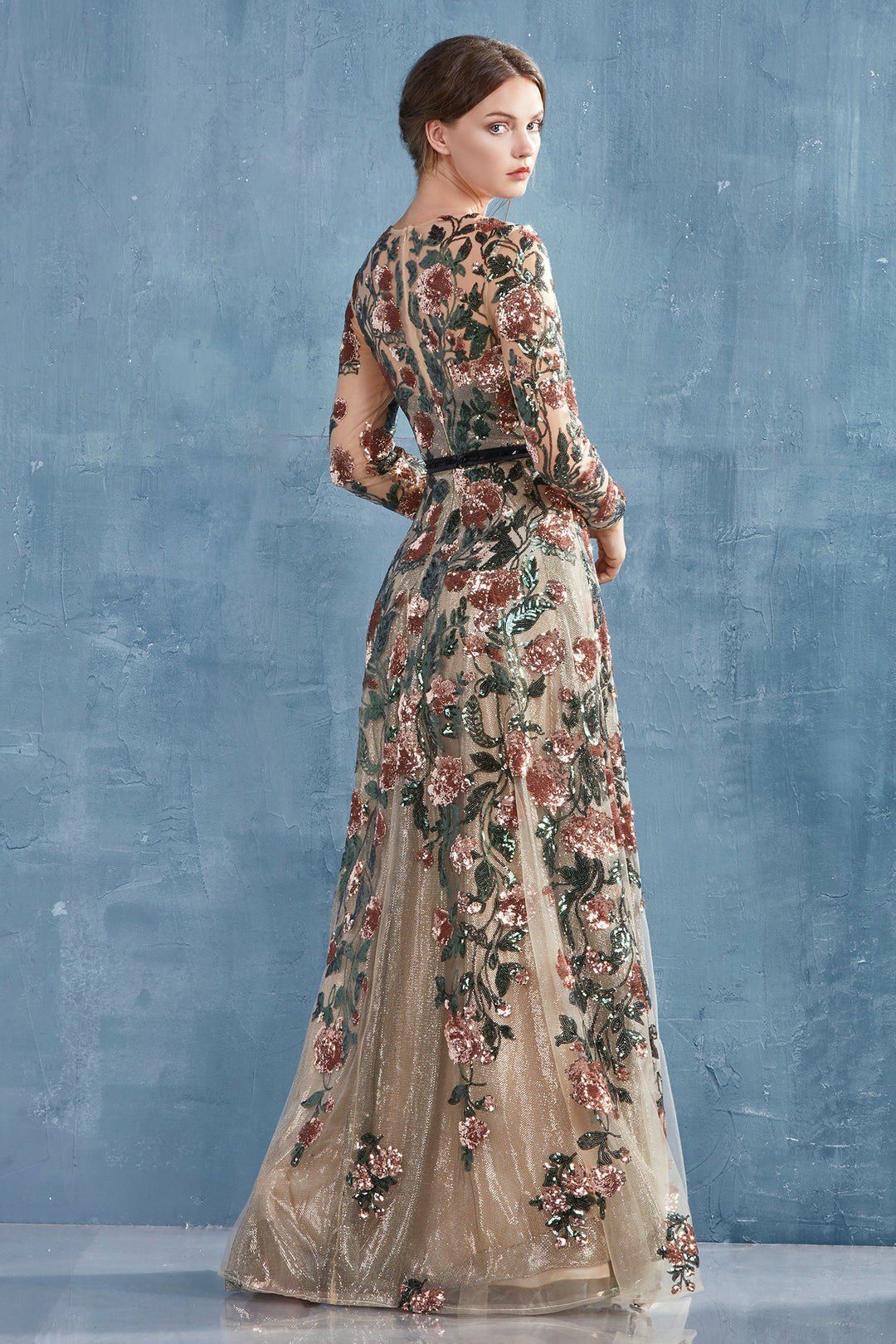 adriane floral embroidered tea-length dress Adriane Floral Embroidered Tea-Length Dress