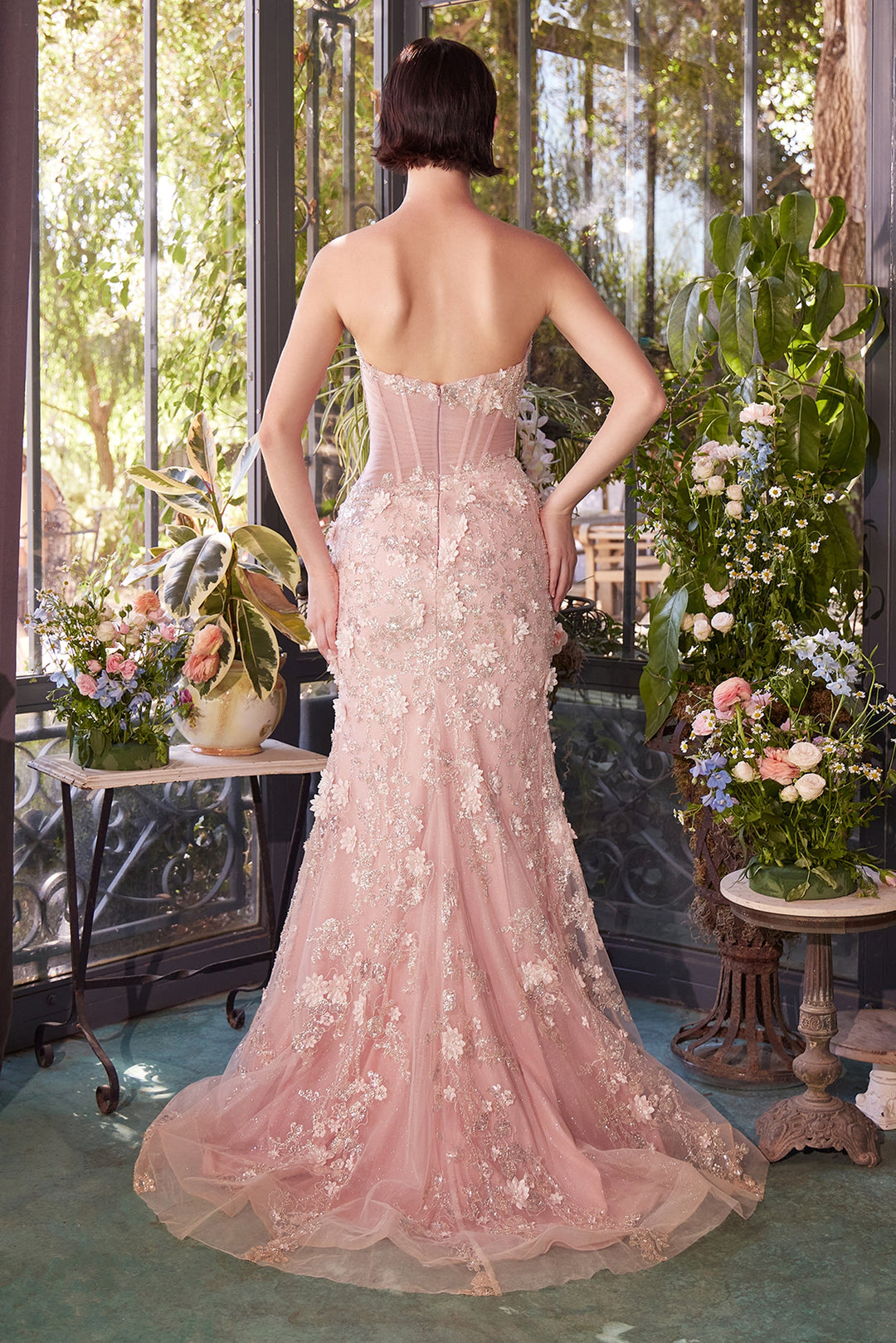 Andrea & Leo A1396 Fitted Prom Dress with Strapless Neckline