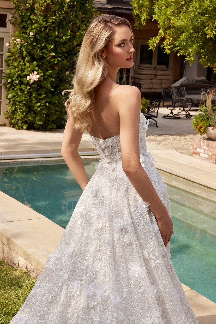 Andrea & Leo CD860W Evening Gown A-Line Tulle Skirt