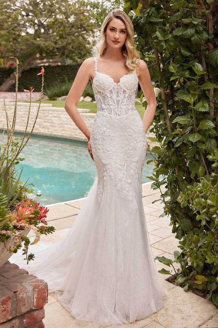 Andrea & Leo CDS432W Evening Gown with Mermaid Silhouette