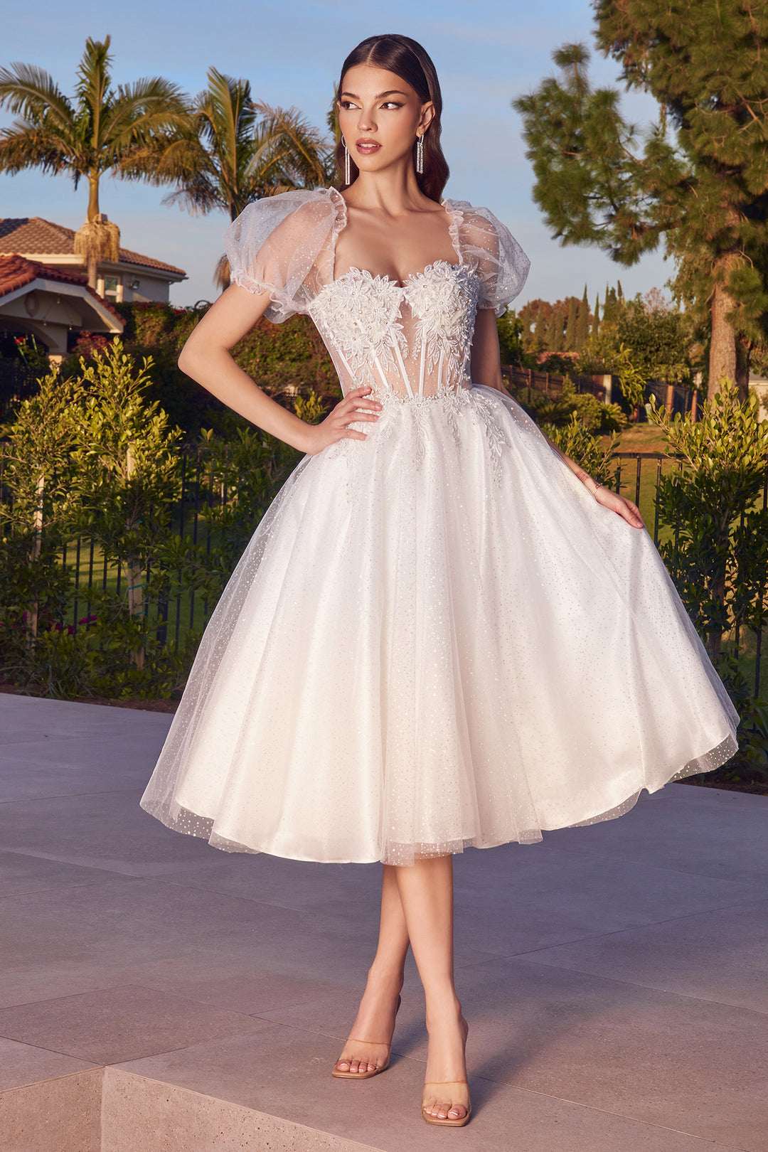cinderella glitter wedding dress Long Sleeveless Glitter Dress by Cinderella Divine CD205 ABC Fashion
