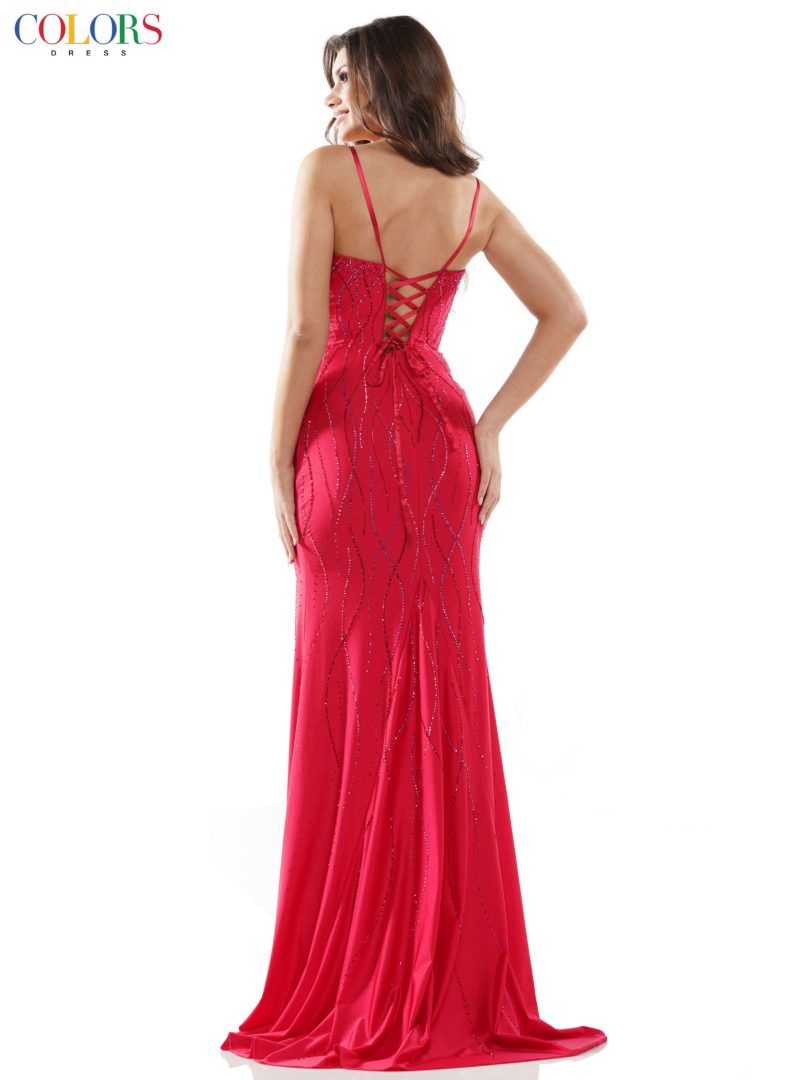 Colors Dress G1052 Evening Gown Beaded Sheath Silhouette