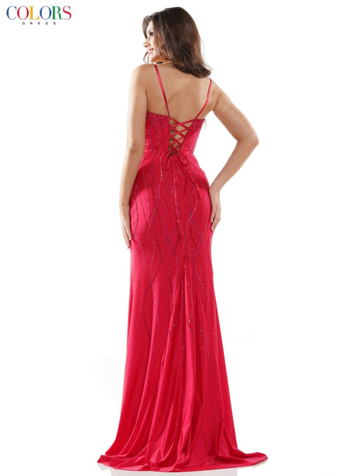 Colors Dress G1052 Evening Gown Beaded Sheath Silhouette
