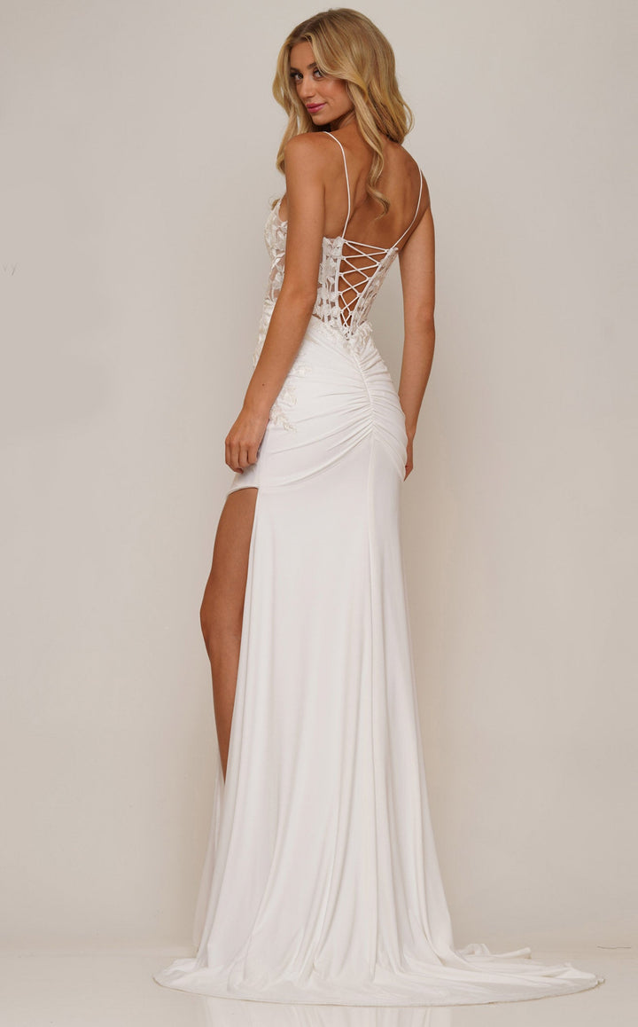 Colors Dress G1086 Evening Gown Embroidered Lace Sheath Design