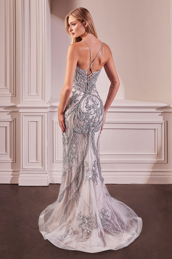 Cinderella Divine CC0240 Mermaid Prom Dress with Plunging Neckline