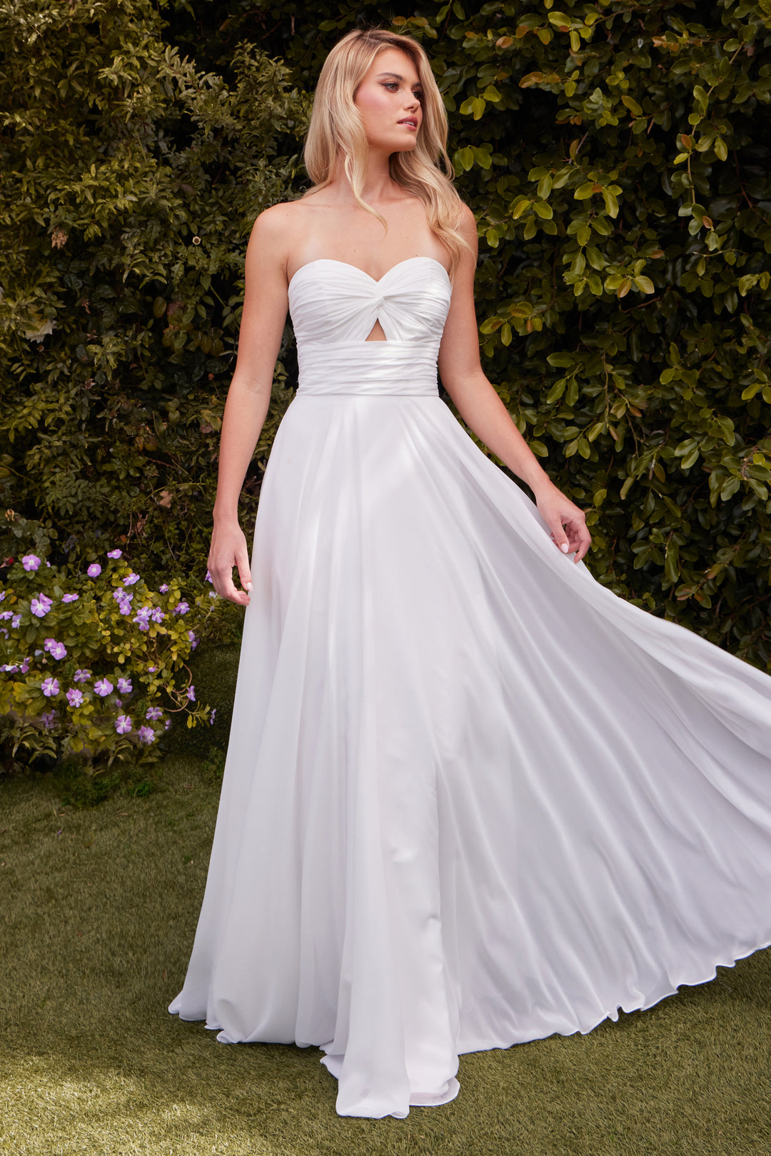 Cinderella Divine 7435W Evening Gown with A-Line Silhouette