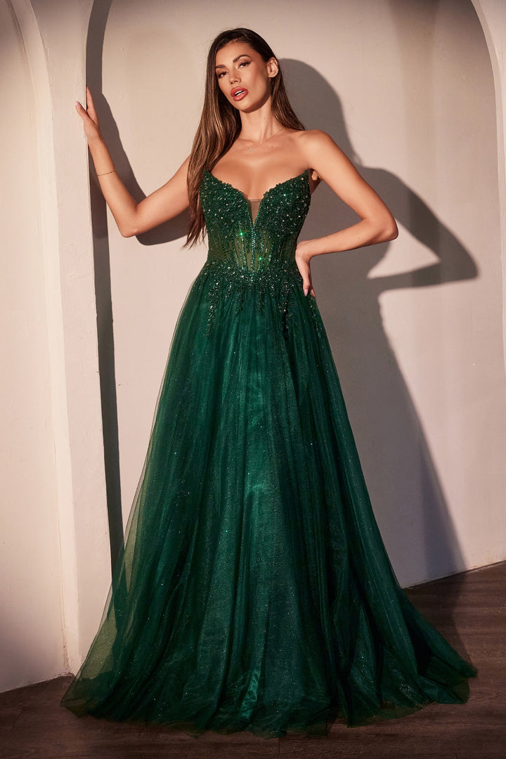Cinderella Divine CC487 A-Line Prom Dress with Sweetheart Neckline