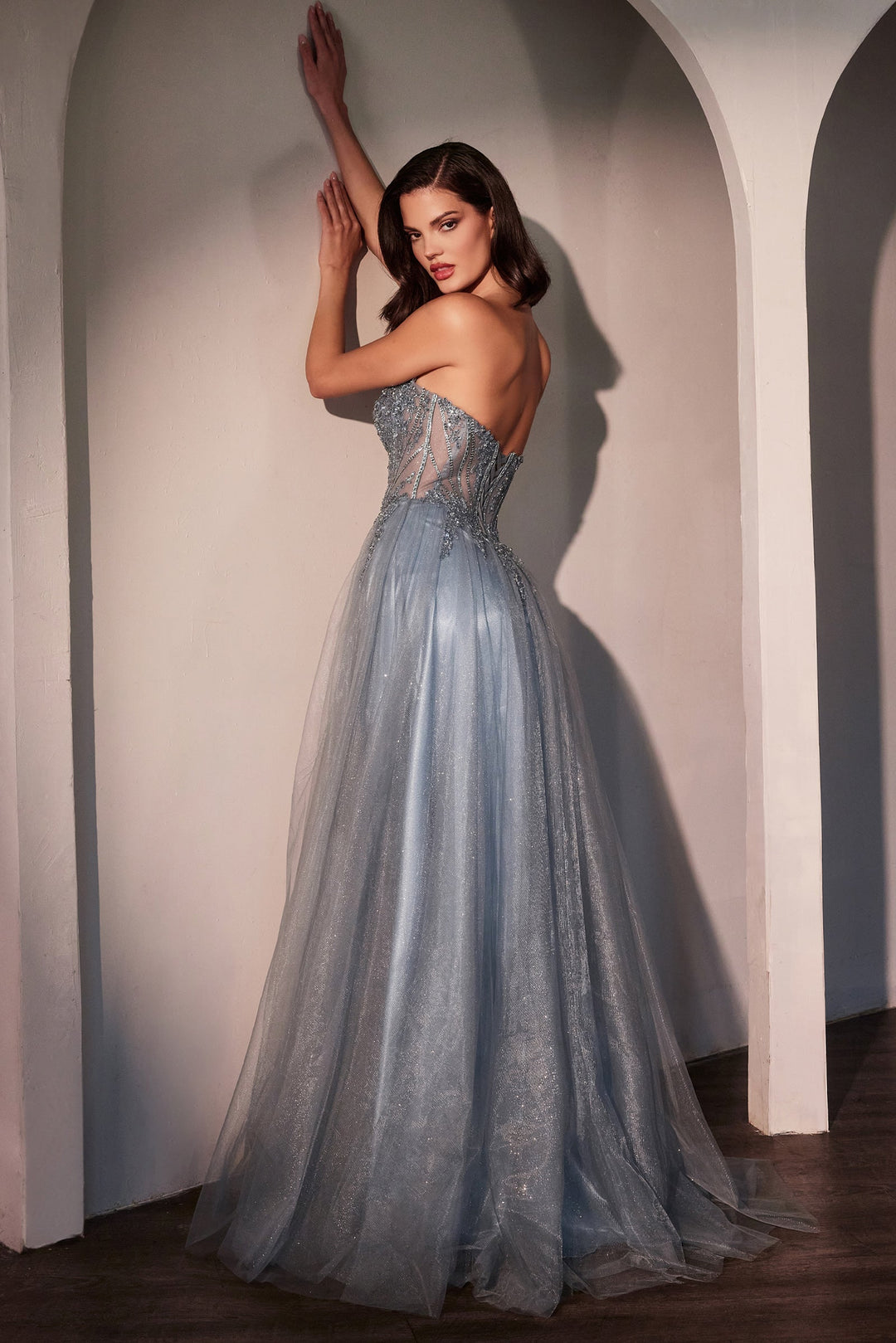Cinderella Divine CC487 A-Line Prom Dress with Sweetheart Neckline