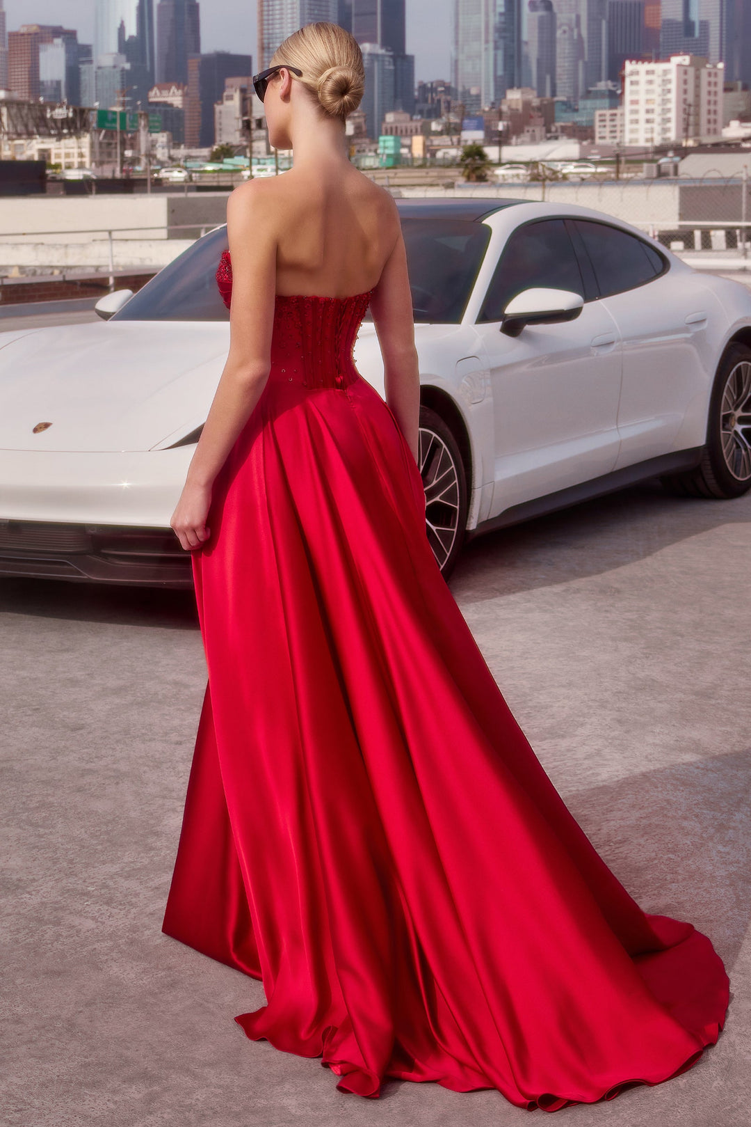Cinderella Divine CD297 A-Line Prom Dress with Sweetheart Neckline