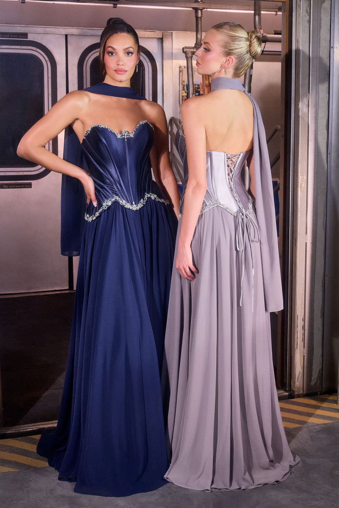 Cinderella Divine CD668 Evening Gown Strapless Chiffon Skirt