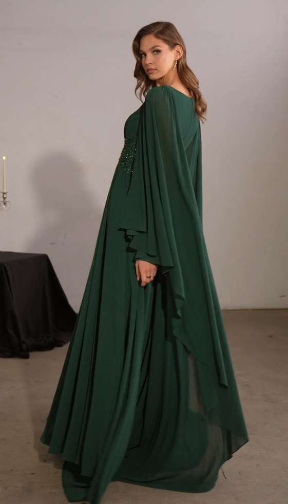 Cinderella Divine CM8244 Evening Gown with A-Line Silhouette