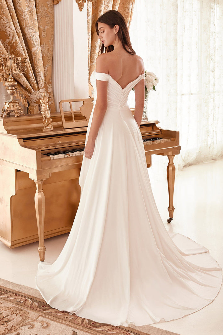 Cinderella Divine WN315 Off-Shoulder Evening Gown Fitted Silhouette
