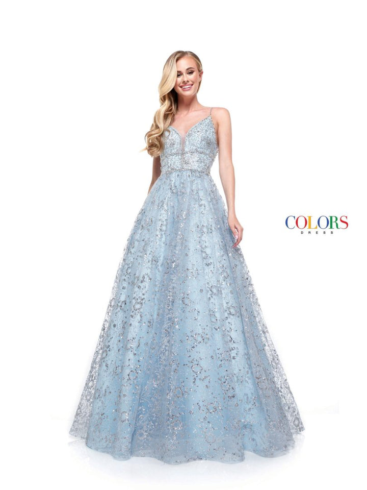 Colors Dress 2288 Sweetheart Long Prom Dress With Embellishments