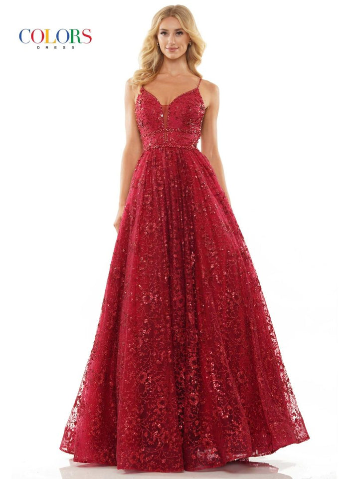 Colors Dress 2288 Sweetheart Long Prom Dress With Embellishments