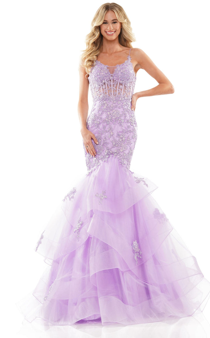 Colors Dress 2899 Prom Dress With Applique Trumpet Silhouette