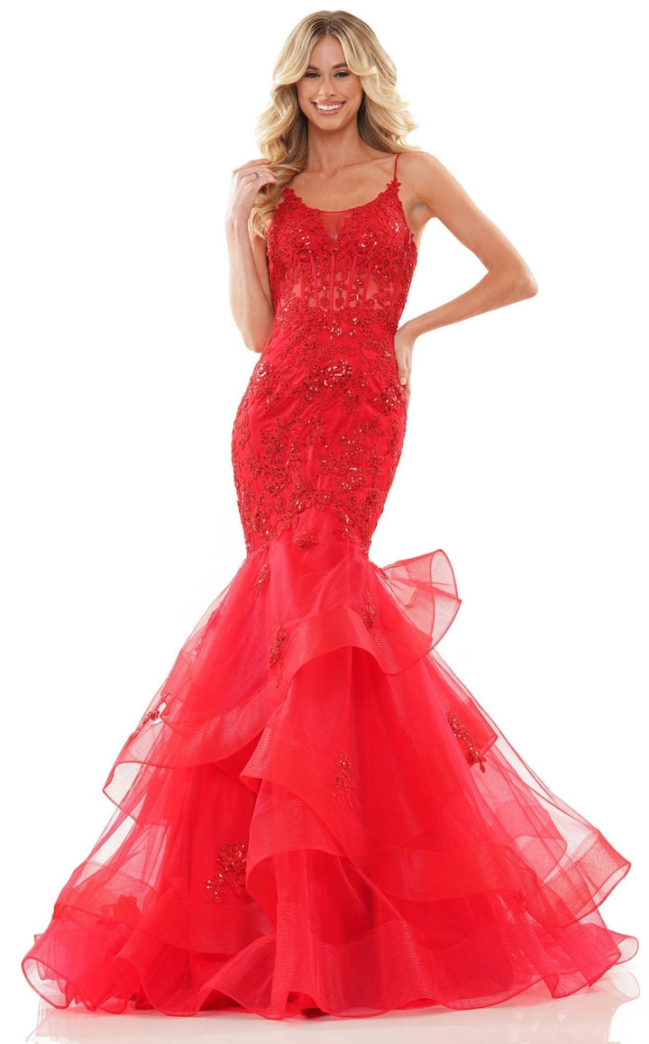 Colors Dress 2899 Prom Dress With Applique Trumpet Silhouette