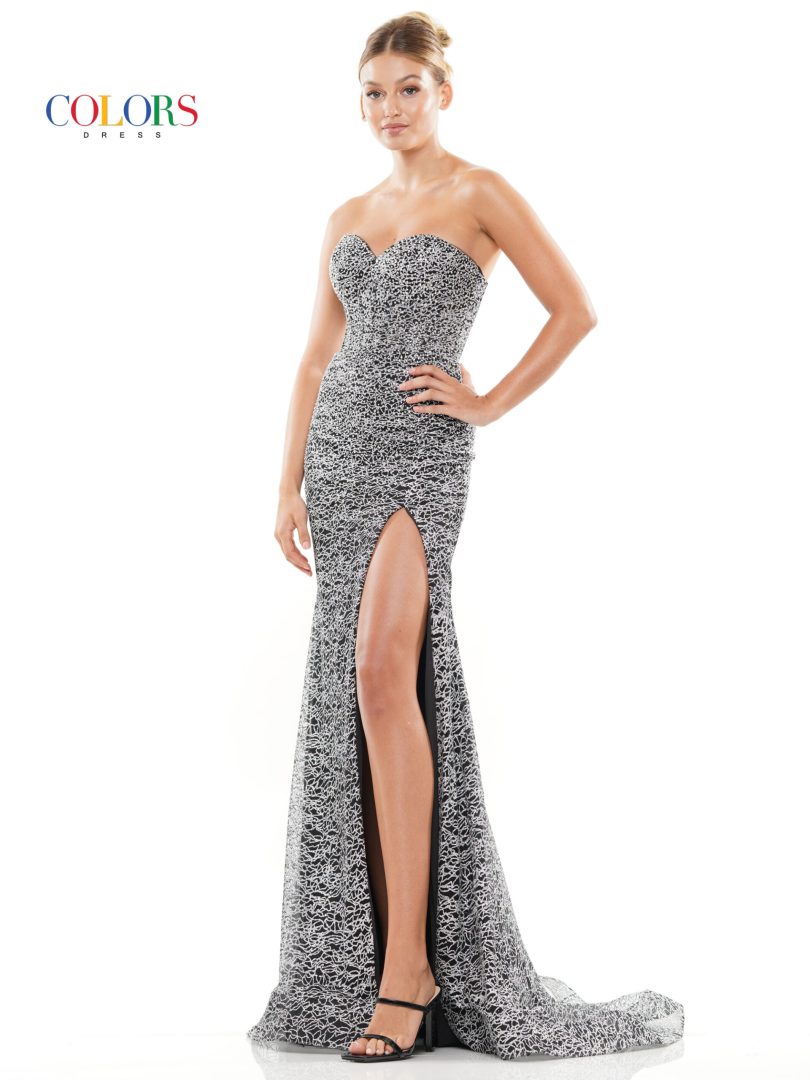 Colors Dress 3103 Beaded Mermaid Prom Dress With Sweetheart Neckline