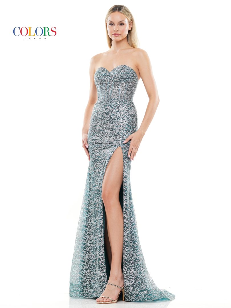 Colors Dress 3103 Beaded Mermaid Prom Dress With Sweetheart Neckline