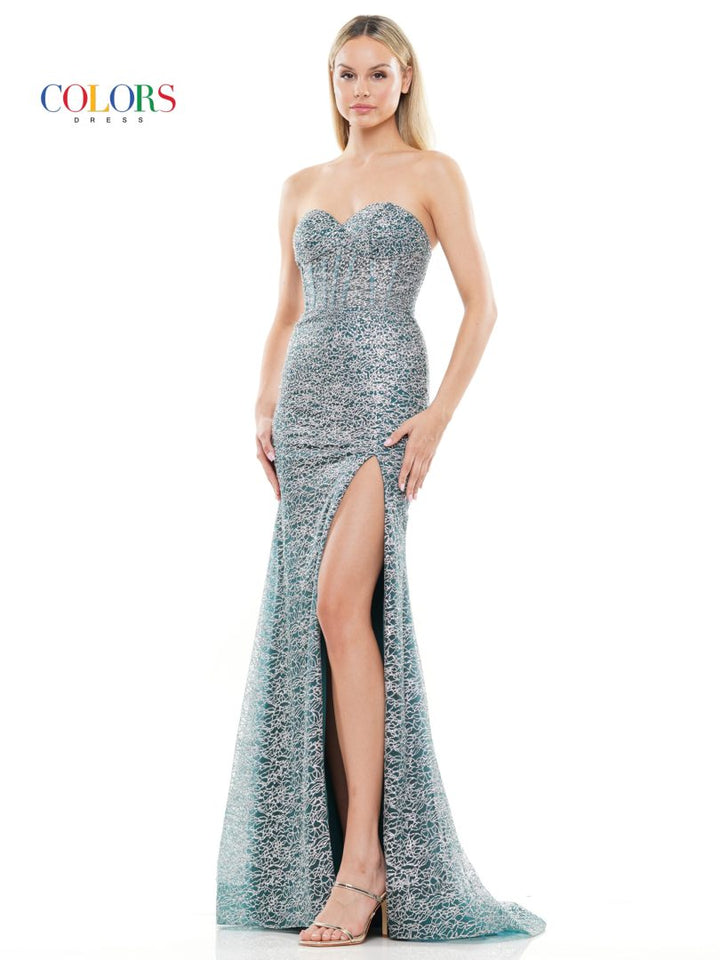 Colors Dress 3103 Beaded Mermaid Prom Dress With Sweetheart Neckline