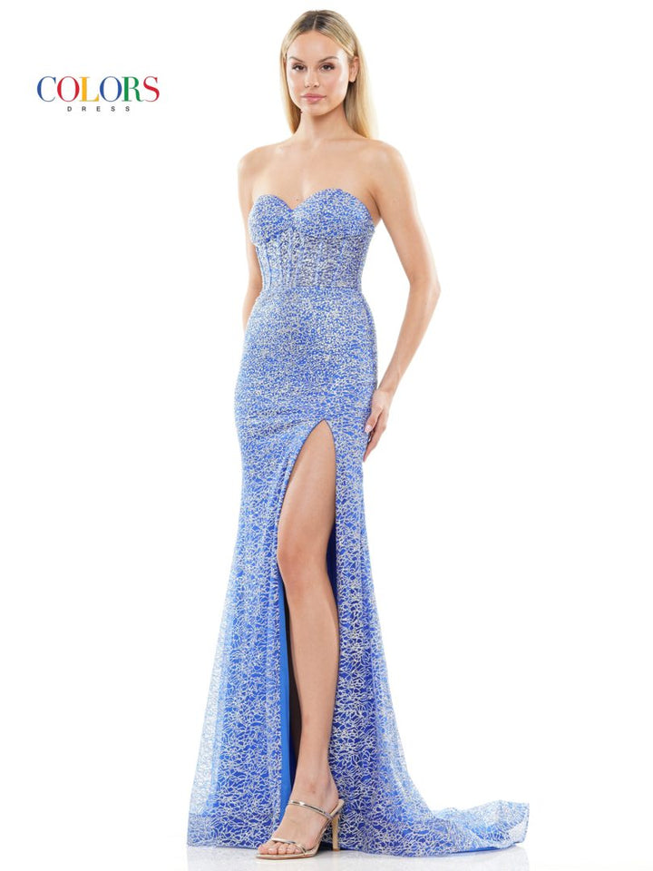 Colors Dress 3103 Beaded Mermaid Prom Dress With Sweetheart Neckline