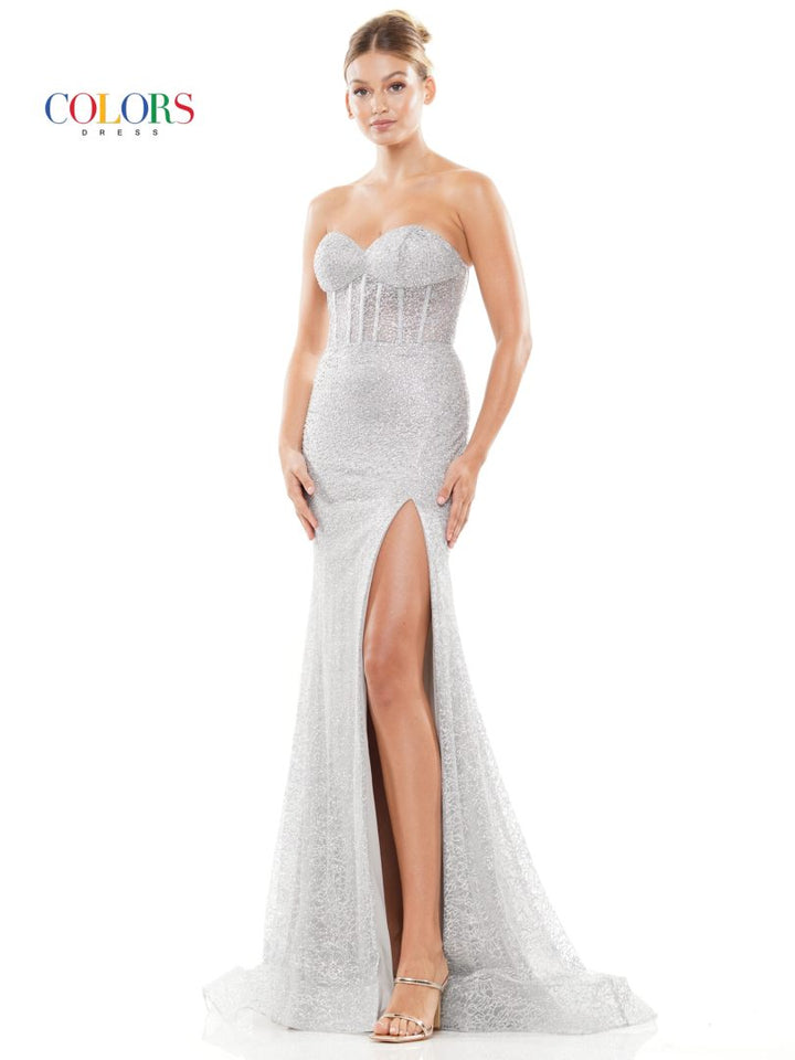 Colors Dress 3103 Beaded Mermaid Prom Dress With Sweetheart Neckline