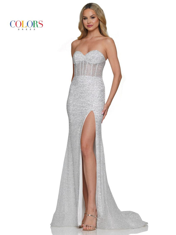 Colors Dress 3103 Beaded Mermaid Prom Dress With Sweetheart Neckline