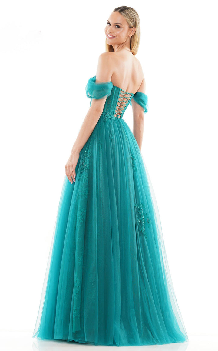 Colors Dress 3240 Off Shoulder Tulle Prom Dress A-Line Silhouette
