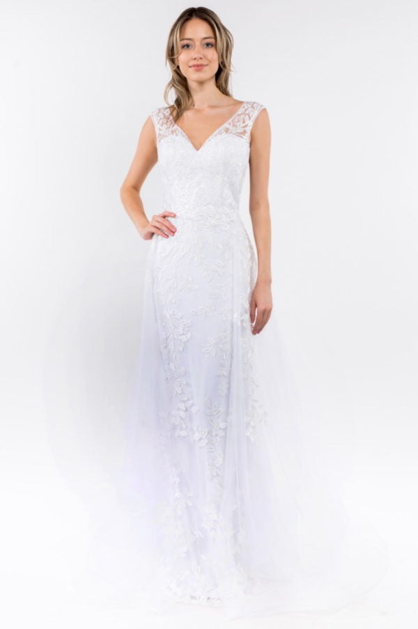 Off Shoulder Overskirt Gown by GLS Gloria GL3557