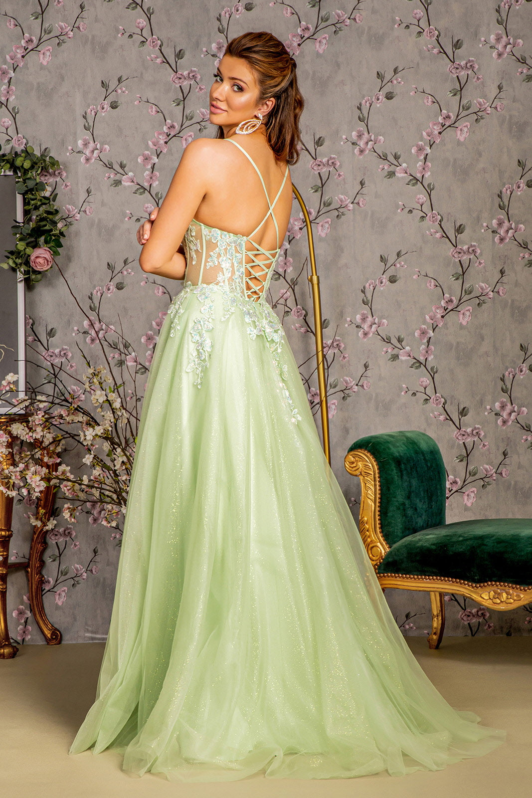 GLS BY GLORIA GL3212 Applique Embellished A-Line Prom Gown – The Gown  Galleria