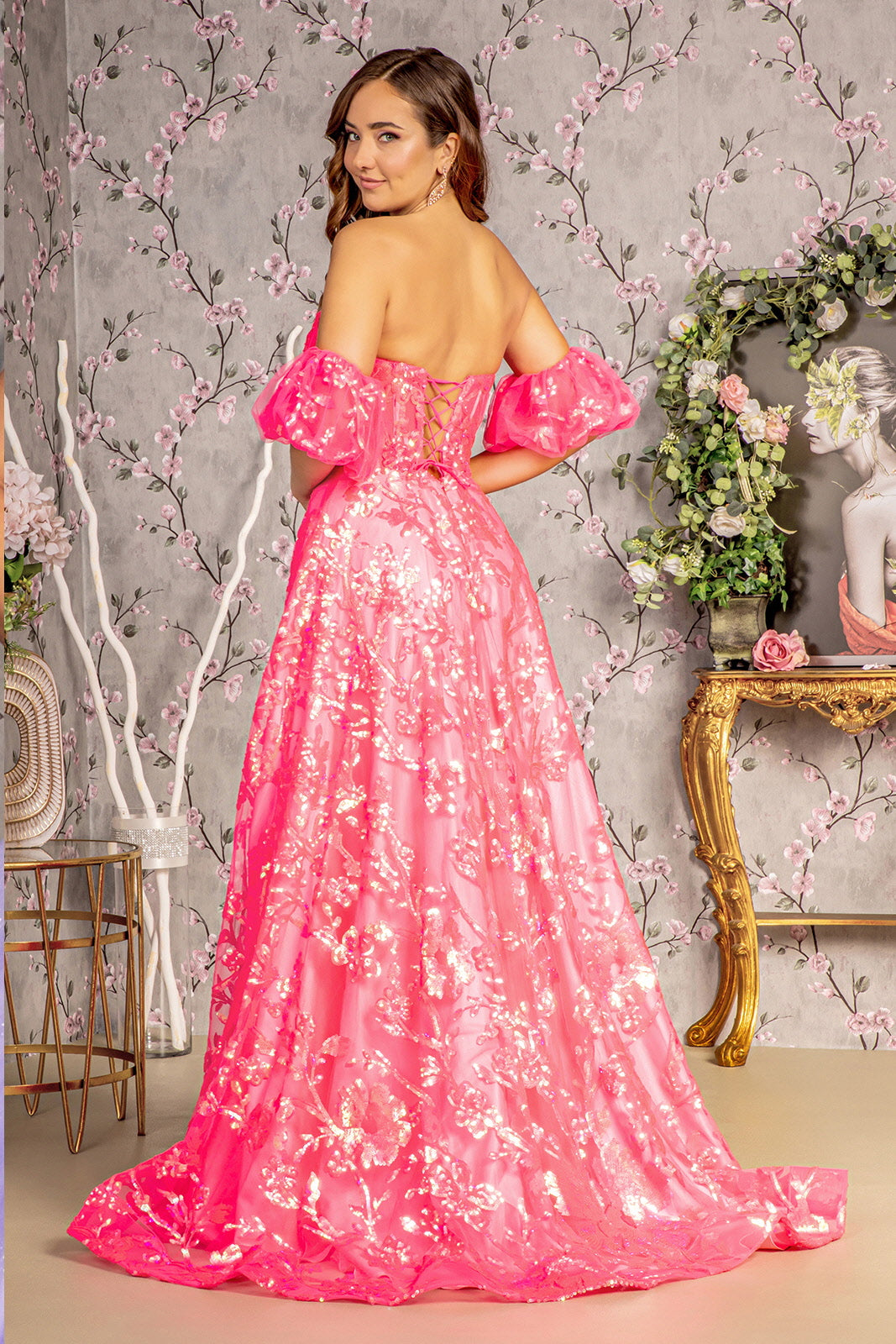GLS BY GLORIA GL3311 Corset Bodice Sequin Embellished Prom Gown – The Gown  Galleria