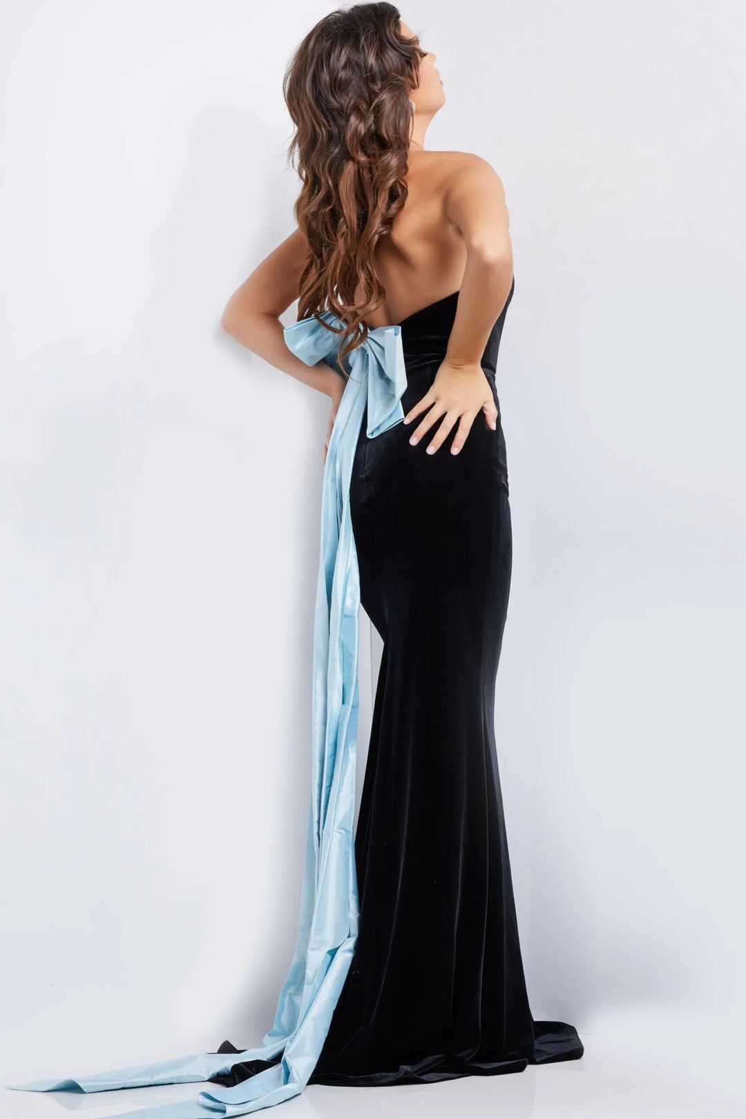 Jovani 26227 Deep V-Neckline Evening Gown