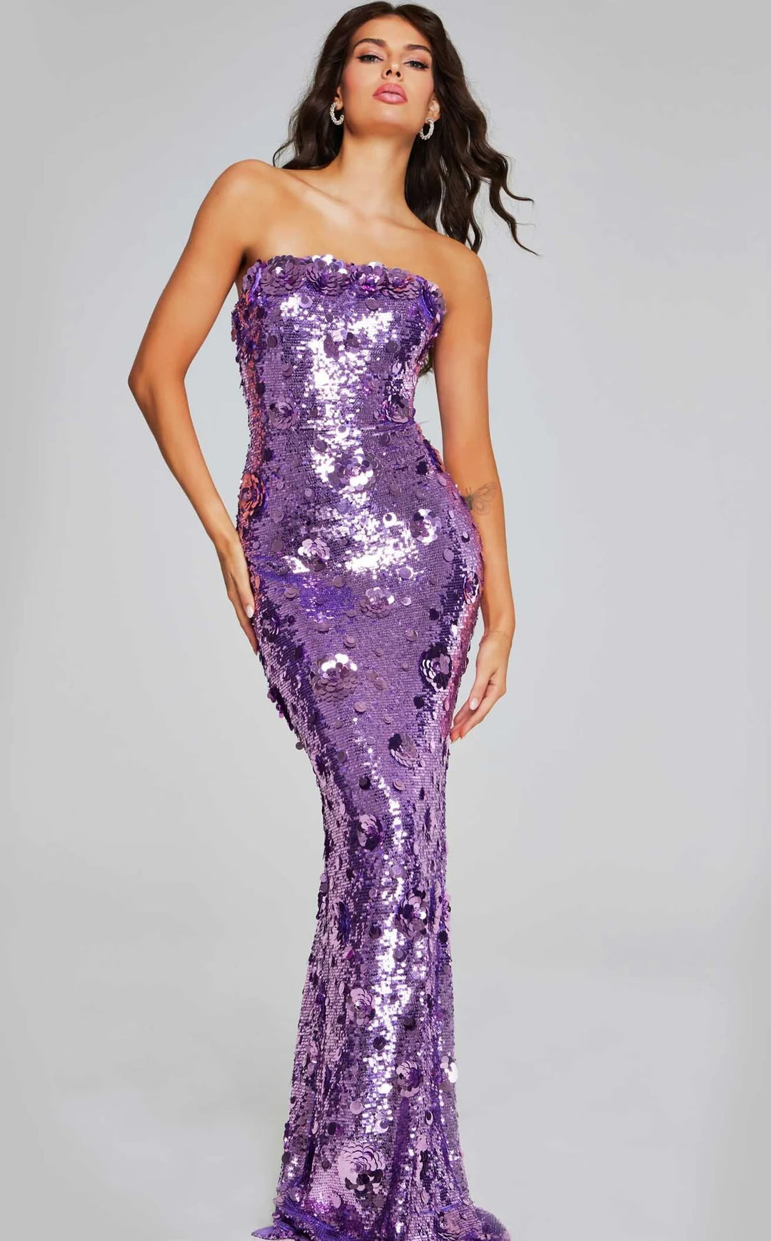 Jovani 42154 With Strapless Silhouette Evening Gown