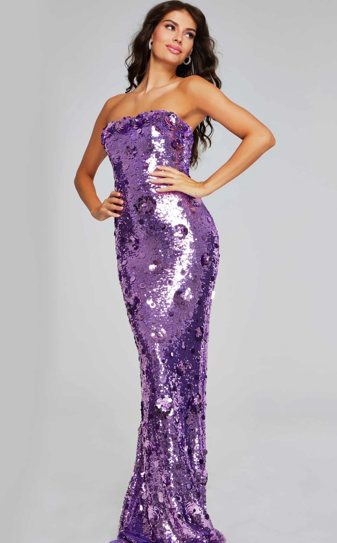 Jovani 42154 With Strapless Silhouette Evening Gown