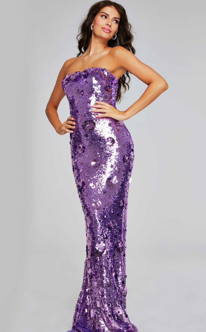 Jovani 42154 With Strapless Silhouette Evening Gown