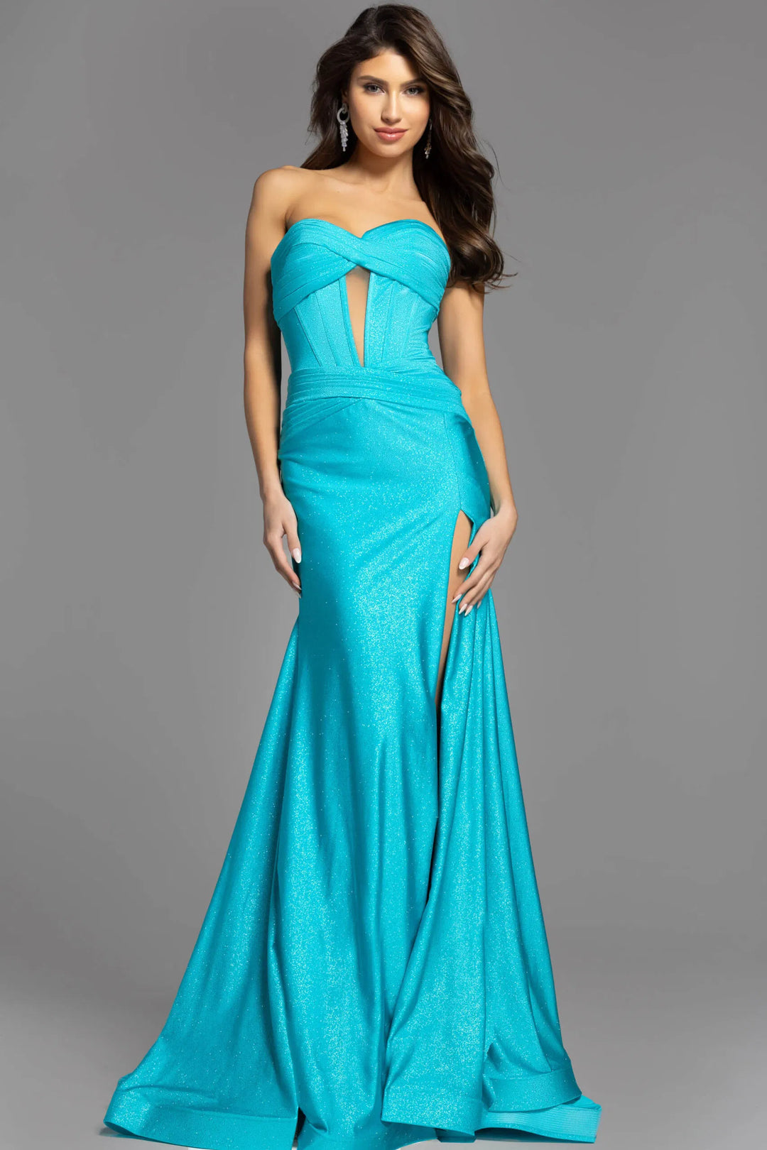 Jovani 43419 Crisscross Bodice Silhouette Prom Dress